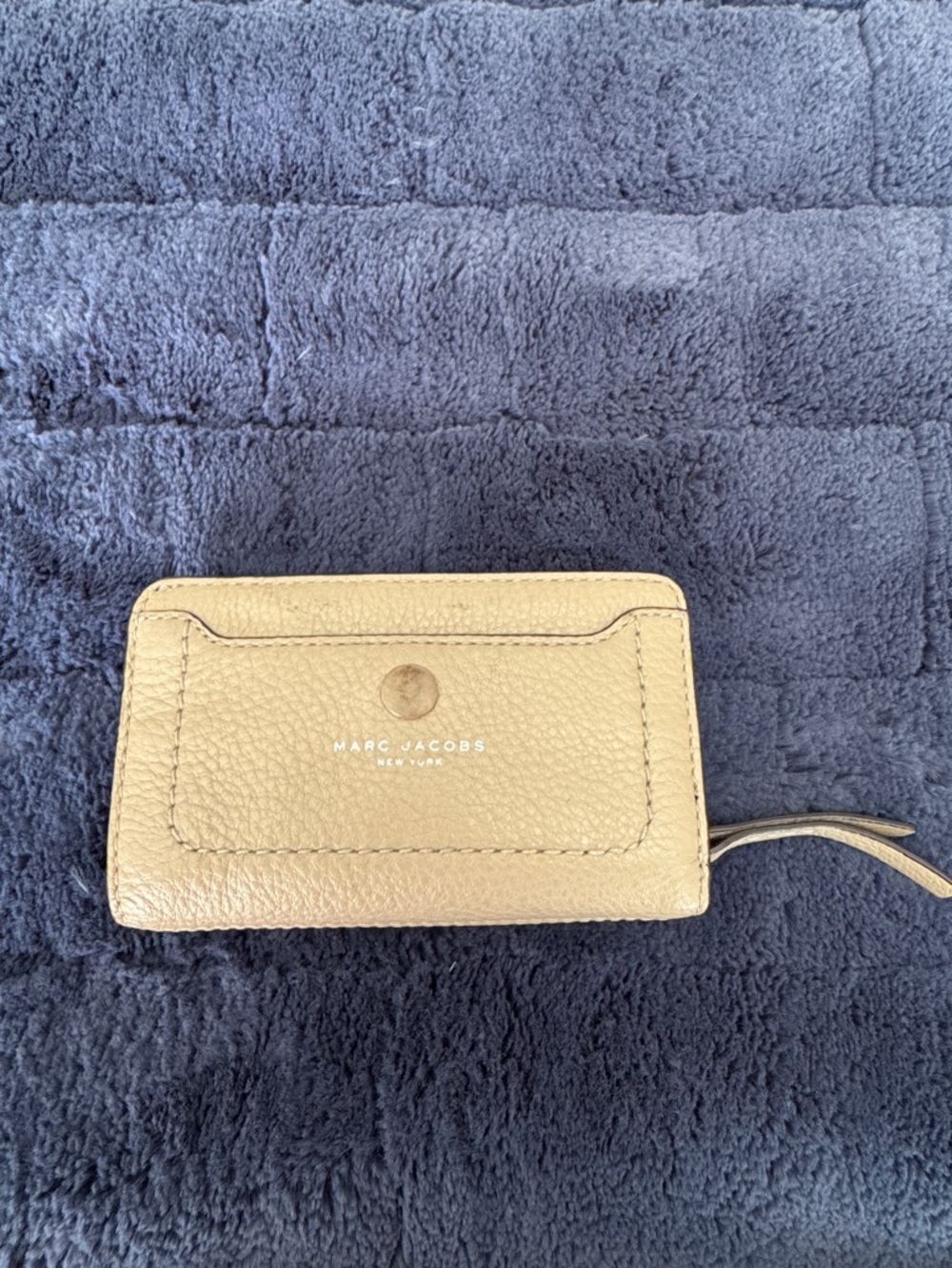 Marc Jacobs Taupe Leather Card Holder Wallet